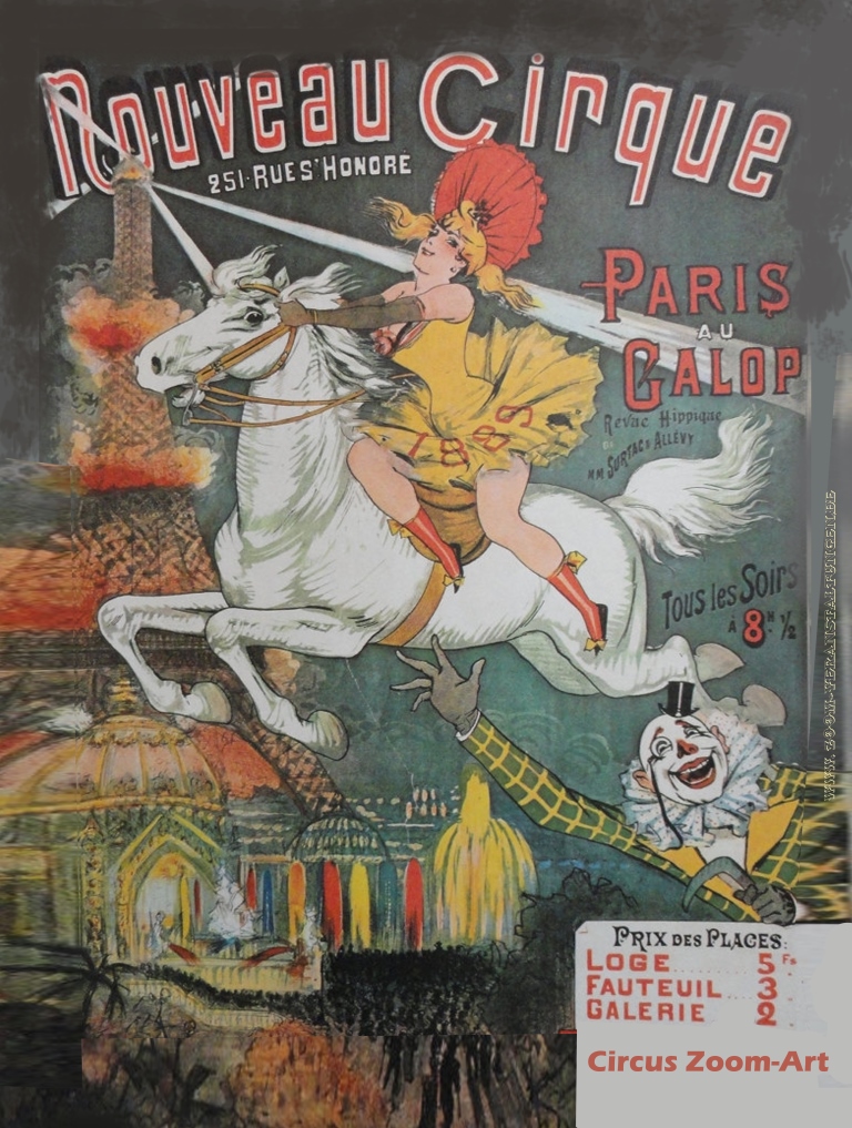 Zirkus-Poster "Paris au Galop" 80  x 60cm
